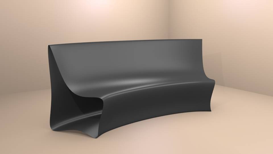 Folded metal bench preview image 1